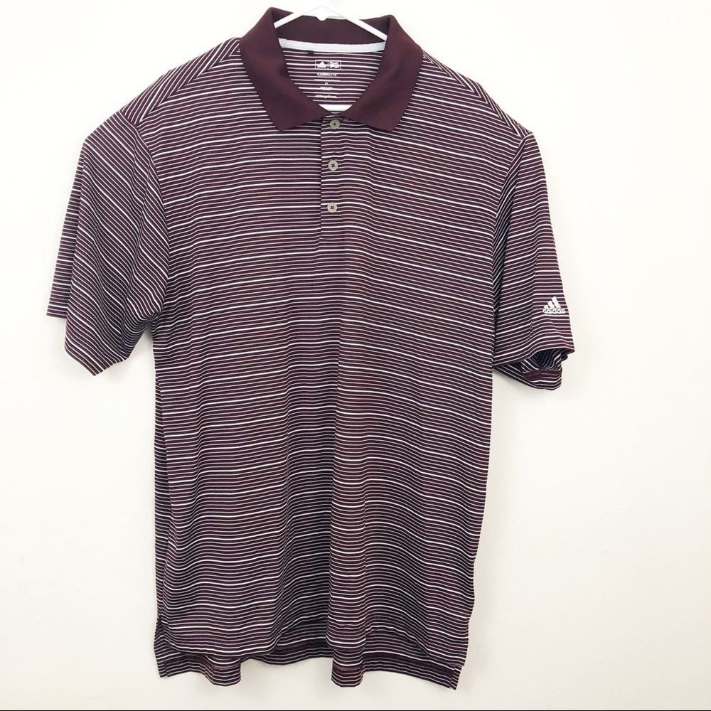 Adidas‎ Climalite Striped Golf Shirt Size XL